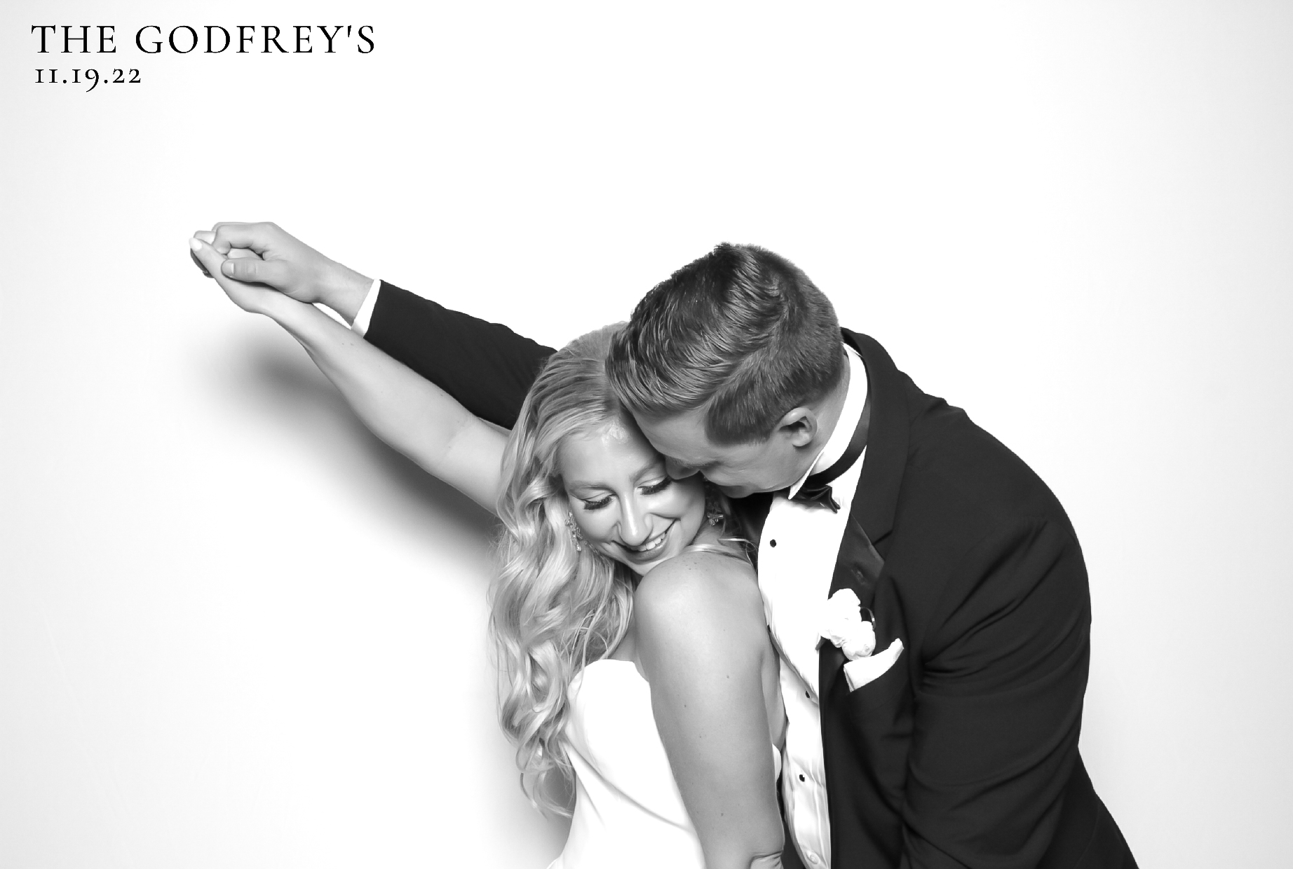 The Godfrey's wedding — black and white