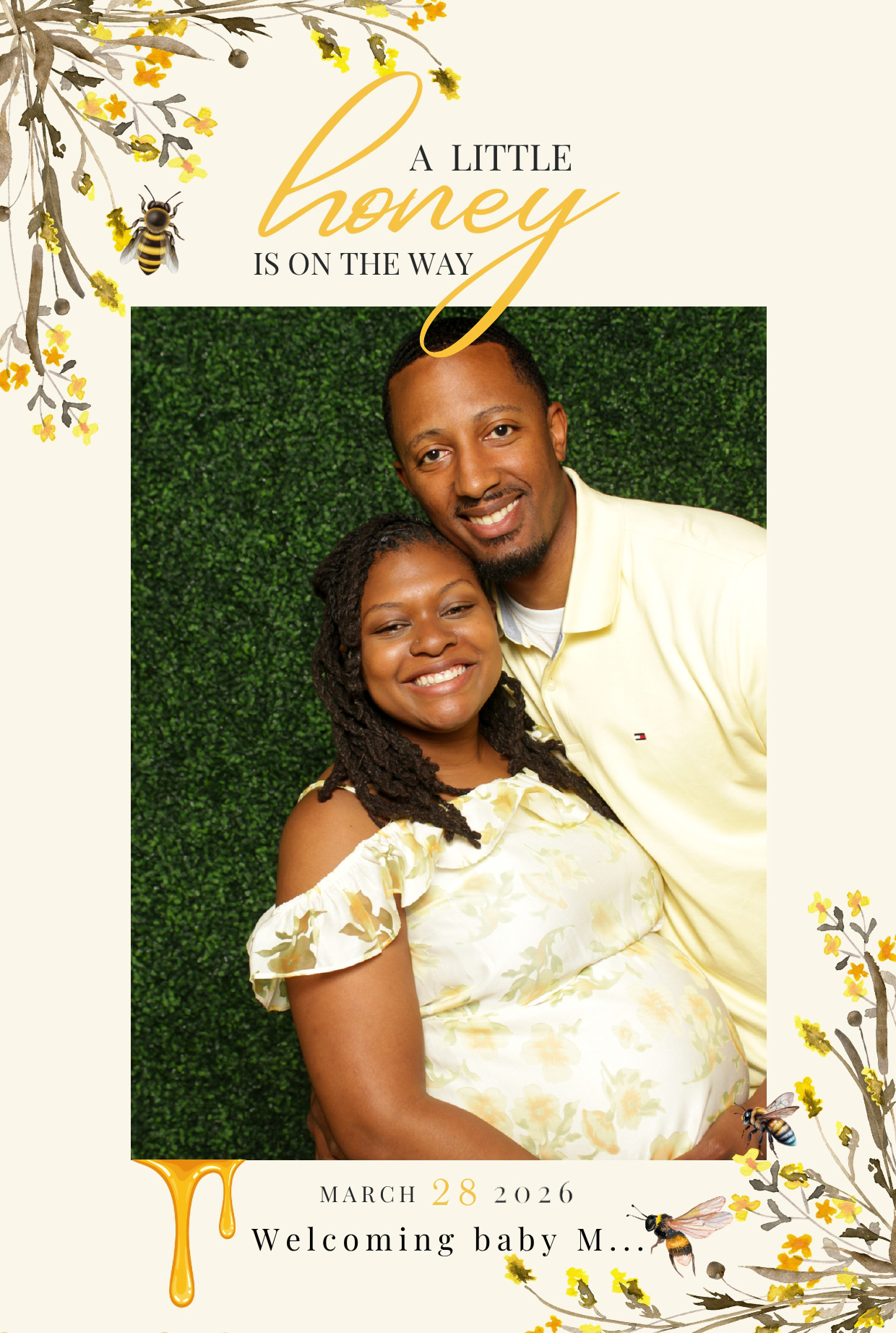 Baby shower photo booth print