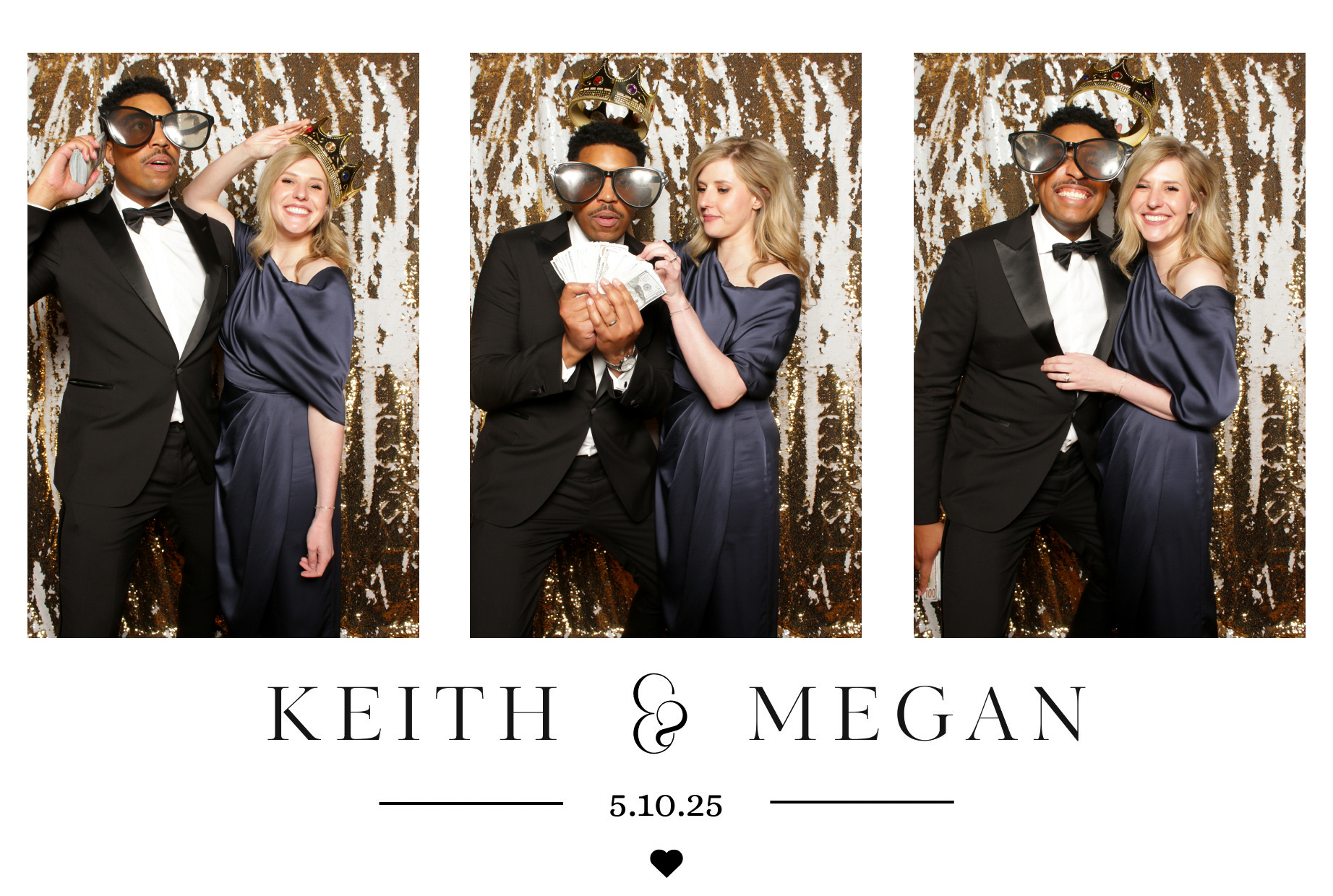 Keith and Megan wedding photo strip